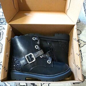 Rhinestone buckle boots
